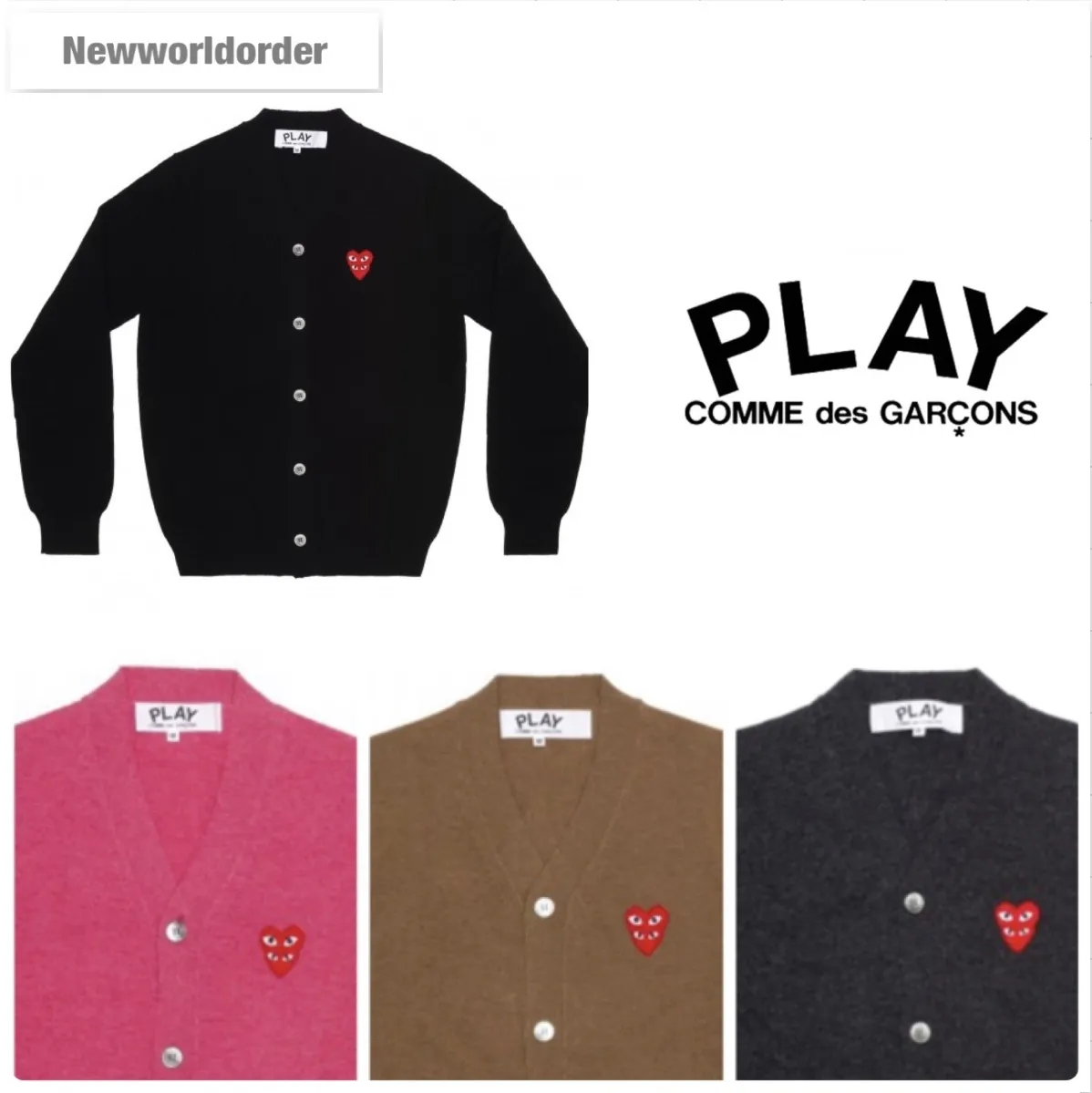 COMME des GARCONS  |Button-down Unisex Wool Street Style Plain Logo Designers