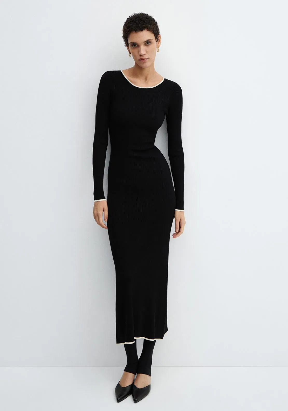 Contrast trim dress