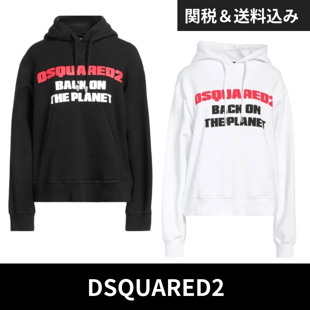 D SQUARED2  |Sweat Street Style Long Sleeves Cotton Logo