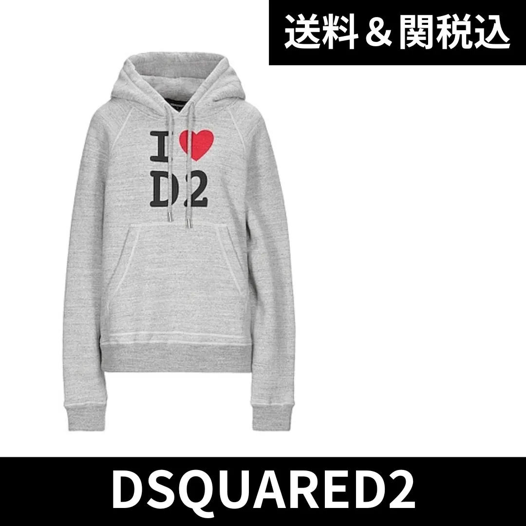 D SQUARED2  |Sweat Street Style Long Sleeves Logo Hoodies & Sweatshirts