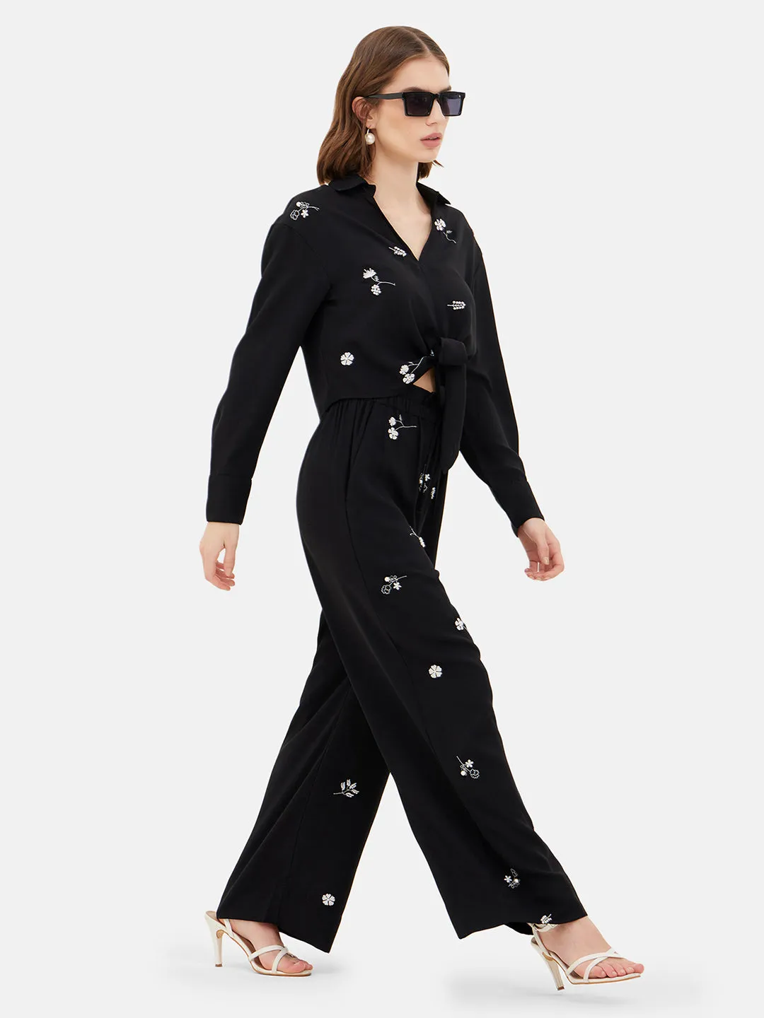 Devon Embroidered Pull On Trousers