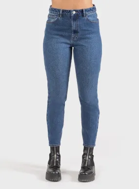 Dex Mom Jeans in Mid Blue