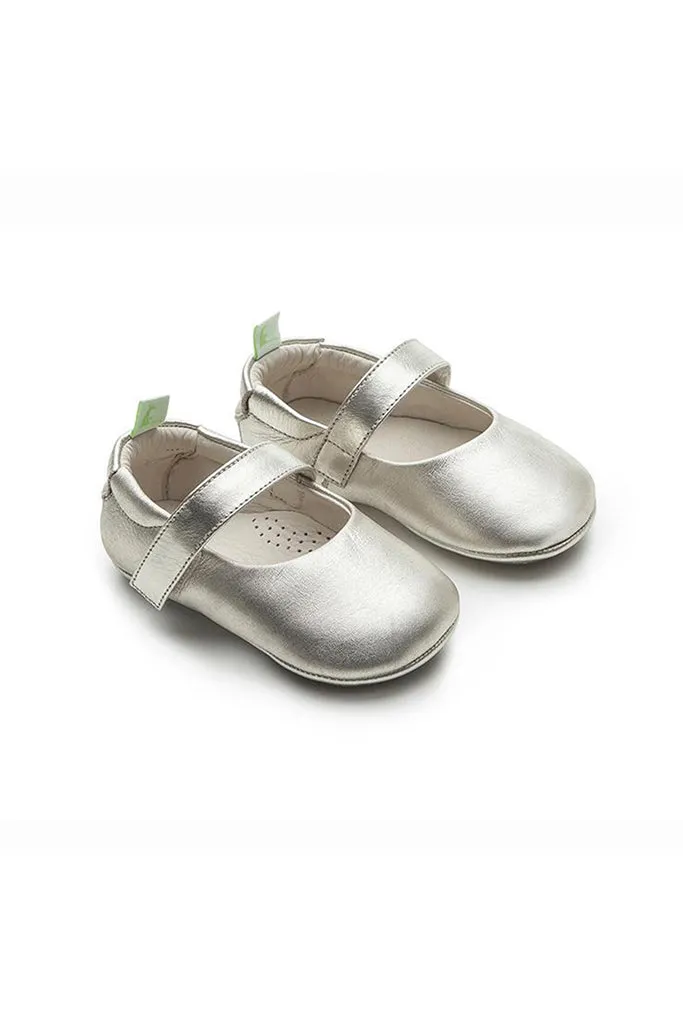 Dolly Mary Jane Shoes - White Gold