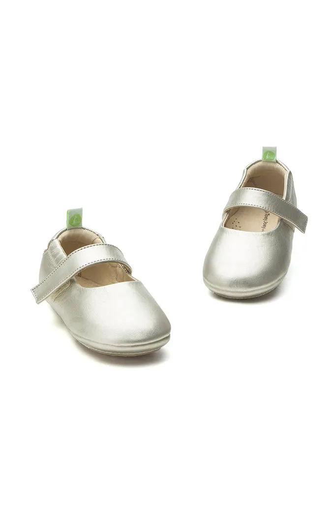 Dolly Mary Jane Shoes - White Gold