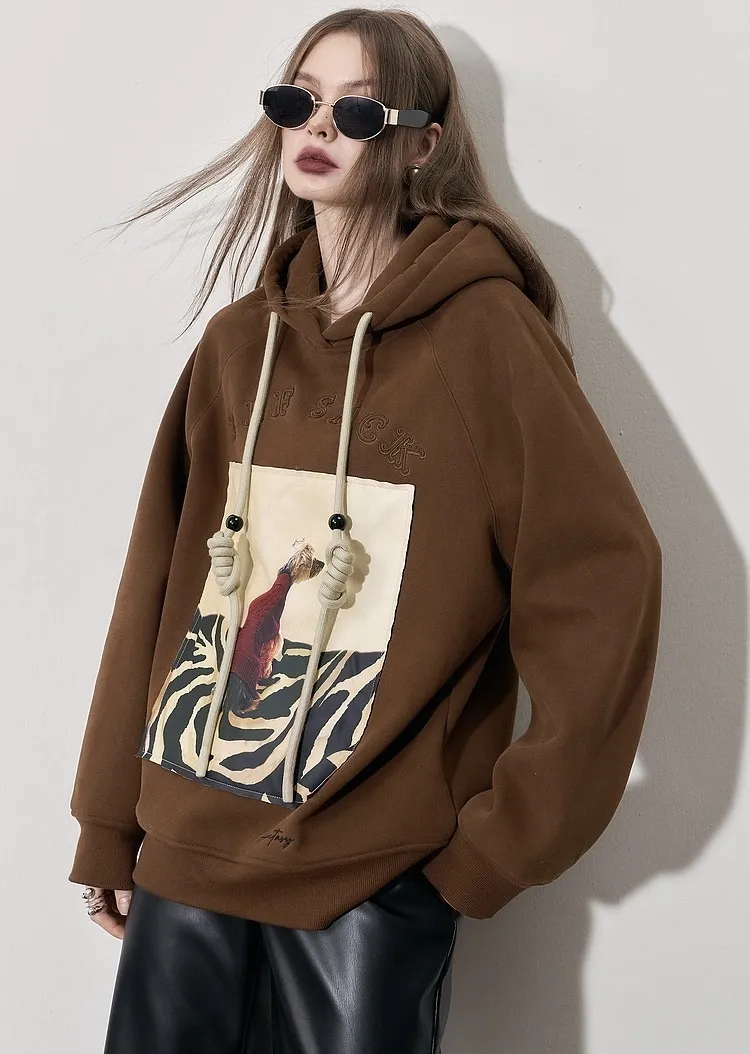 ELF SACK  |Street Style Long Sleeves Cotton Logo Hoodies & Sweatshirts