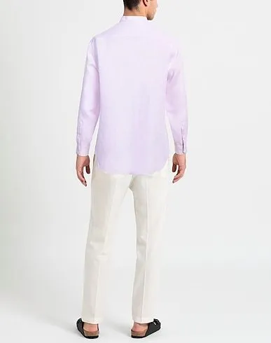 EMPORIO ARMANI  |Button-down Linen Street Style Long Sleeves Plain Shirts