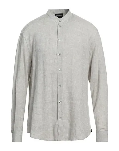 EMPORIO ARMANI  |Button-down Linen Street Style Long Sleeves Plain Shirts