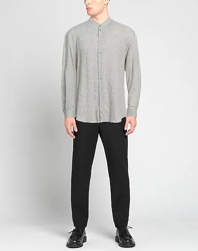 EMPORIO ARMANI  |Button-down Linen Street Style Long Sleeves Plain Shirts