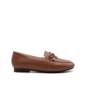 Essence Bow Women's Shoes - Tan Leather