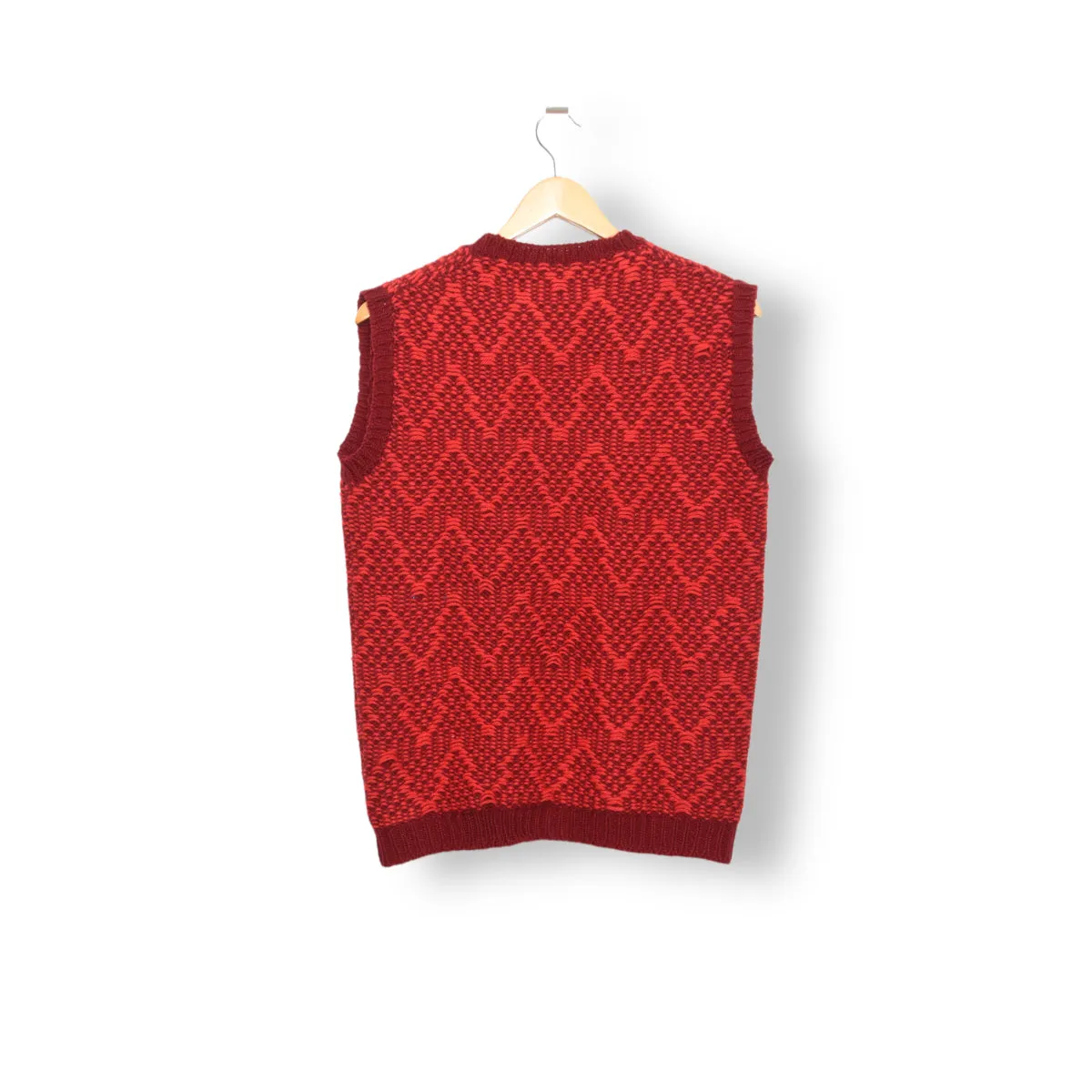 Frank Leder Handknitted Vest red