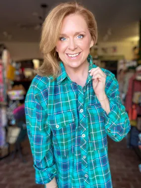 Frannie Flannel Teal