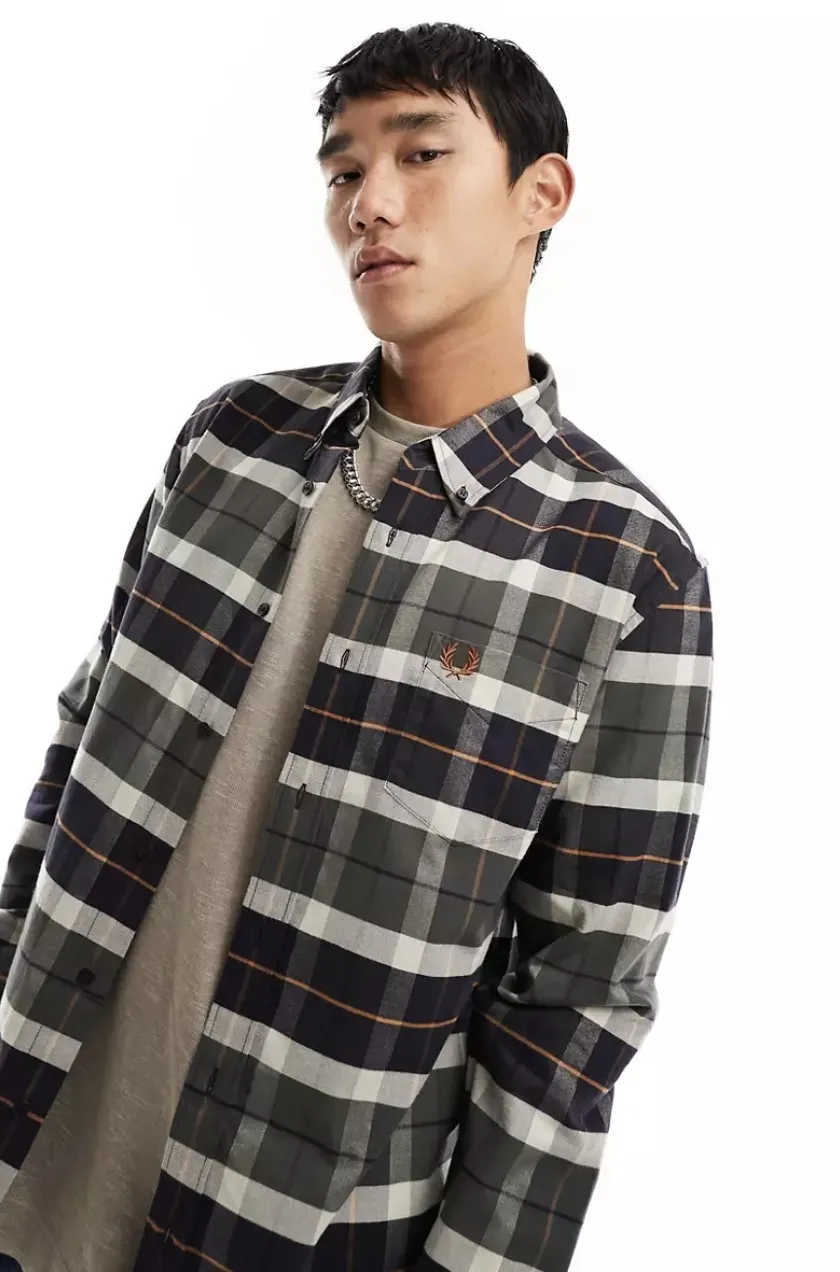 FRED PERRY  |Button-down Unisex Street Style Long Sleeves Plain Cotton