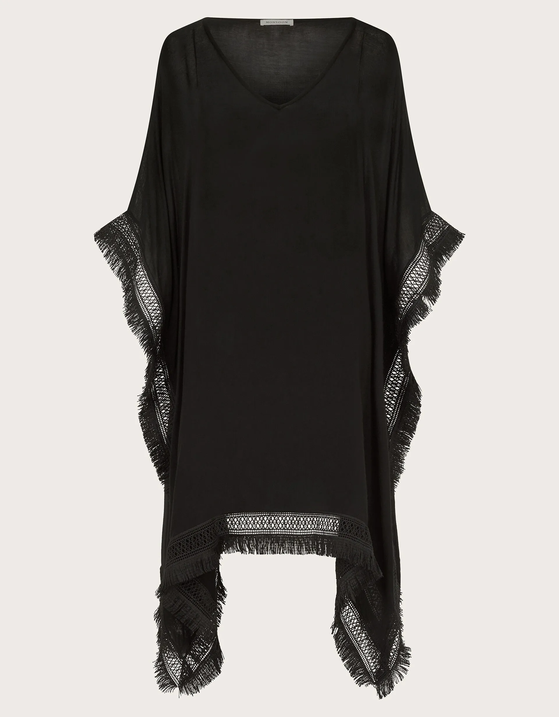 Fringe Trim Poncho