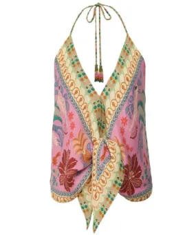 Fruits Blouse - Scarf Pink