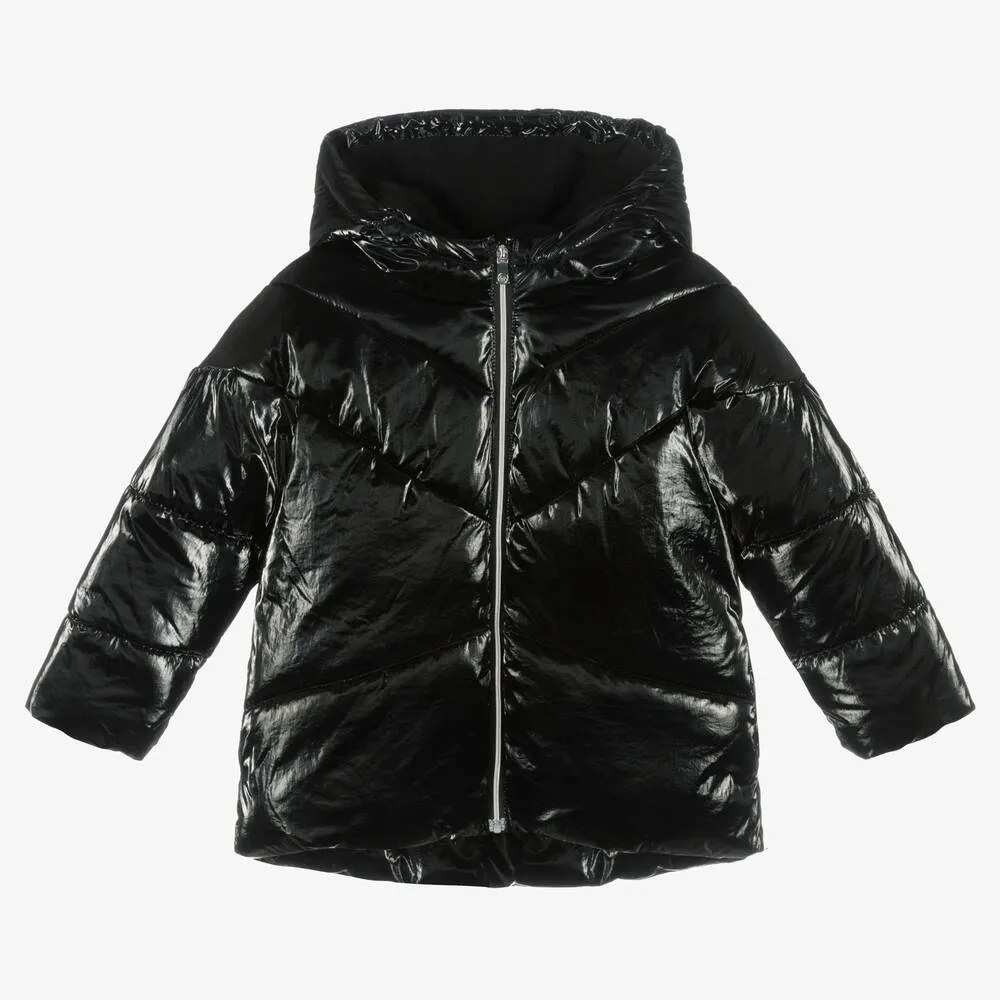 Girls Black Puffer Jacket