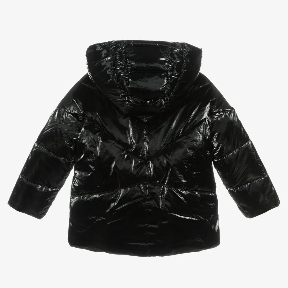 Girls Black Puffer Jacket