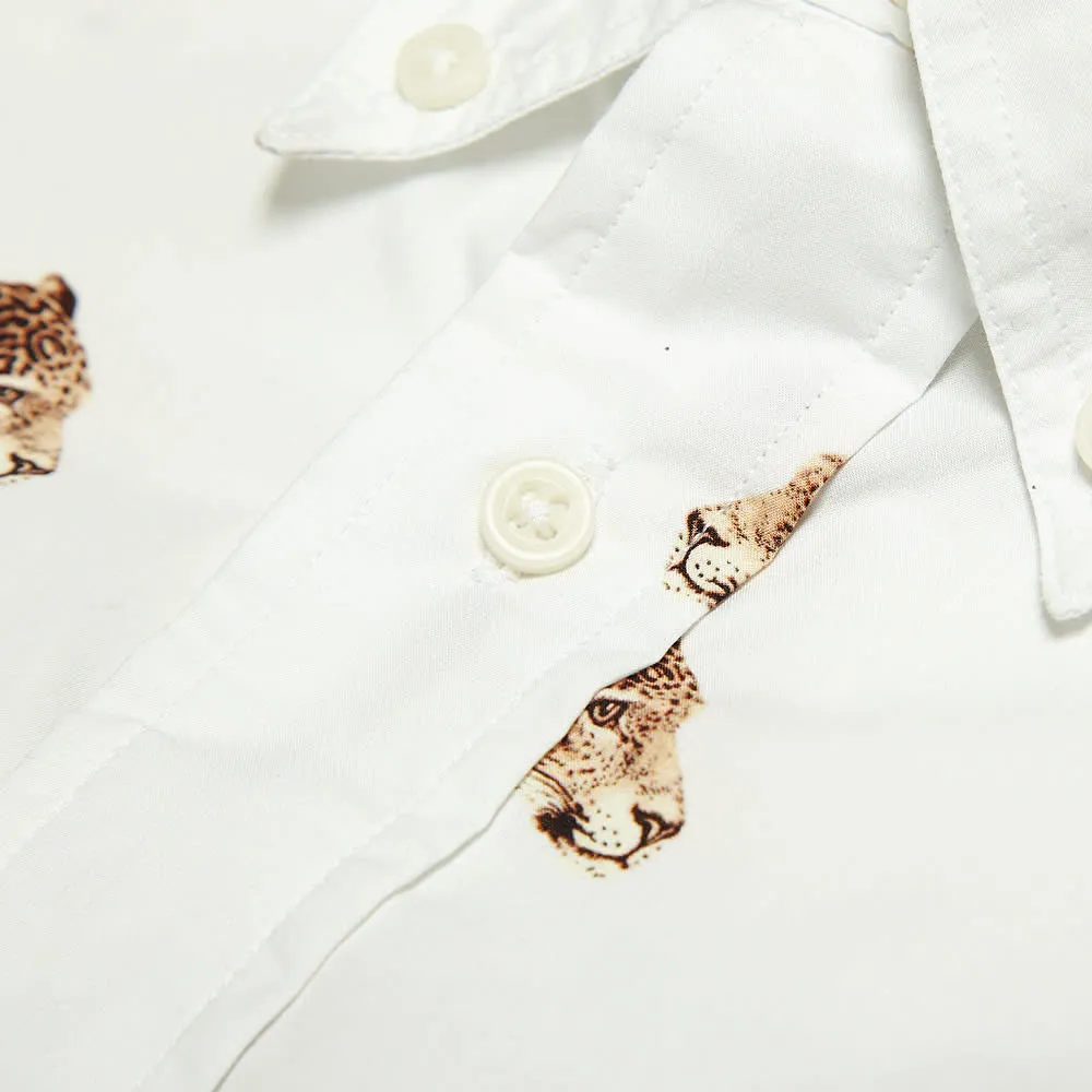 Gitman Vintage Snow Leopard ShirtWhite