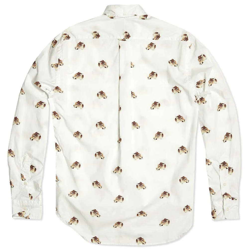 Gitman Vintage Snow Leopard ShirtWhite