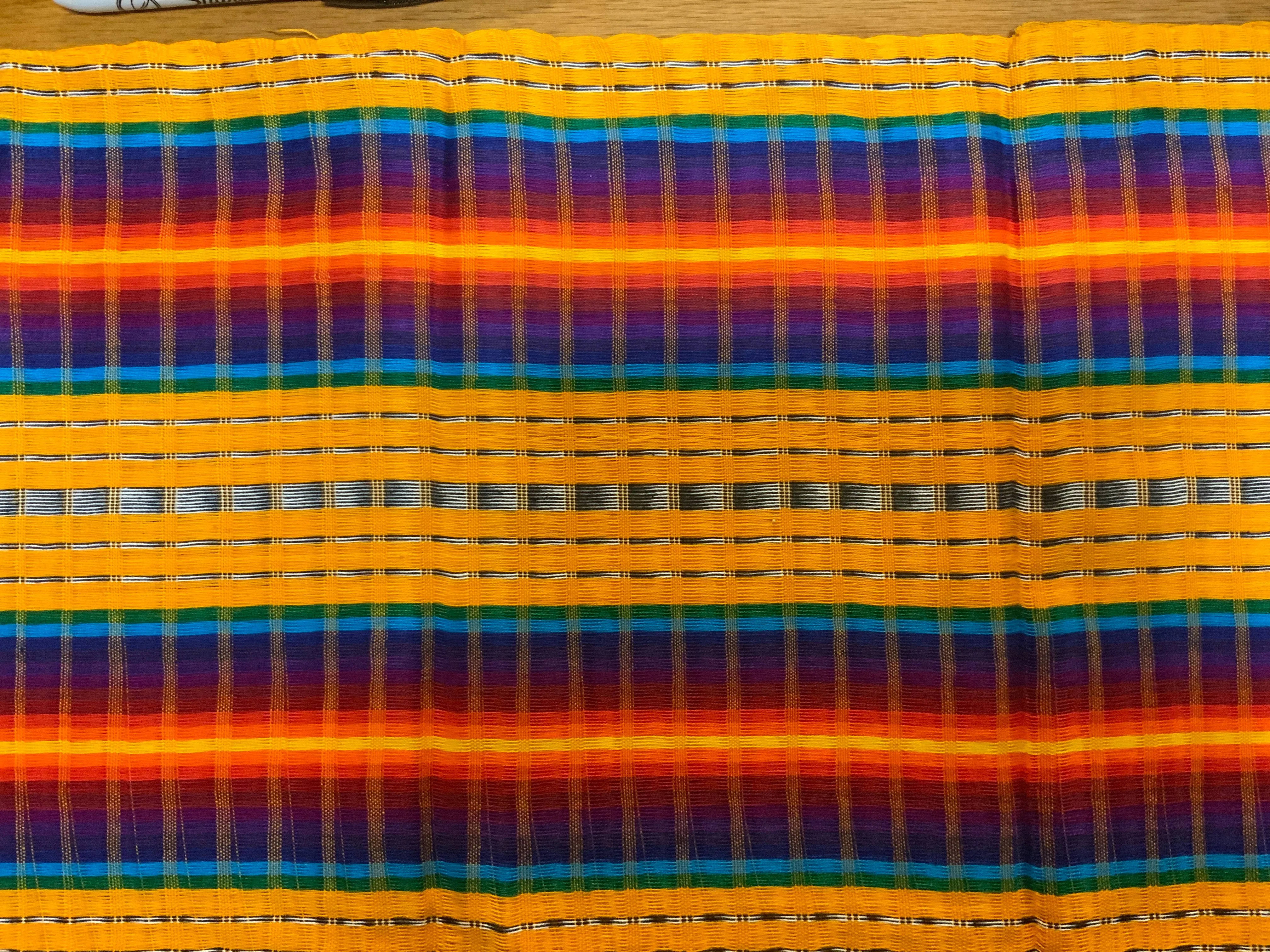 Guatemalan hand woven soft cotton scarf.  Approximately 12” x 53”