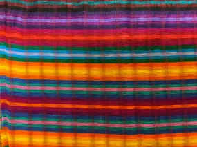 Guatemalan hand woven soft cotton scarf.  Approximately 12” x 53”