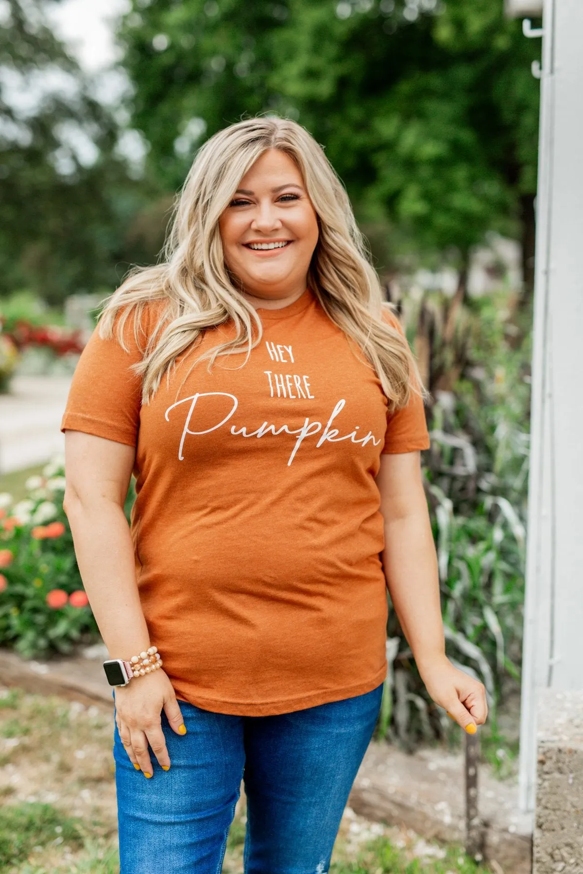 Hey There Pumpkin Graphic Tee- Copper