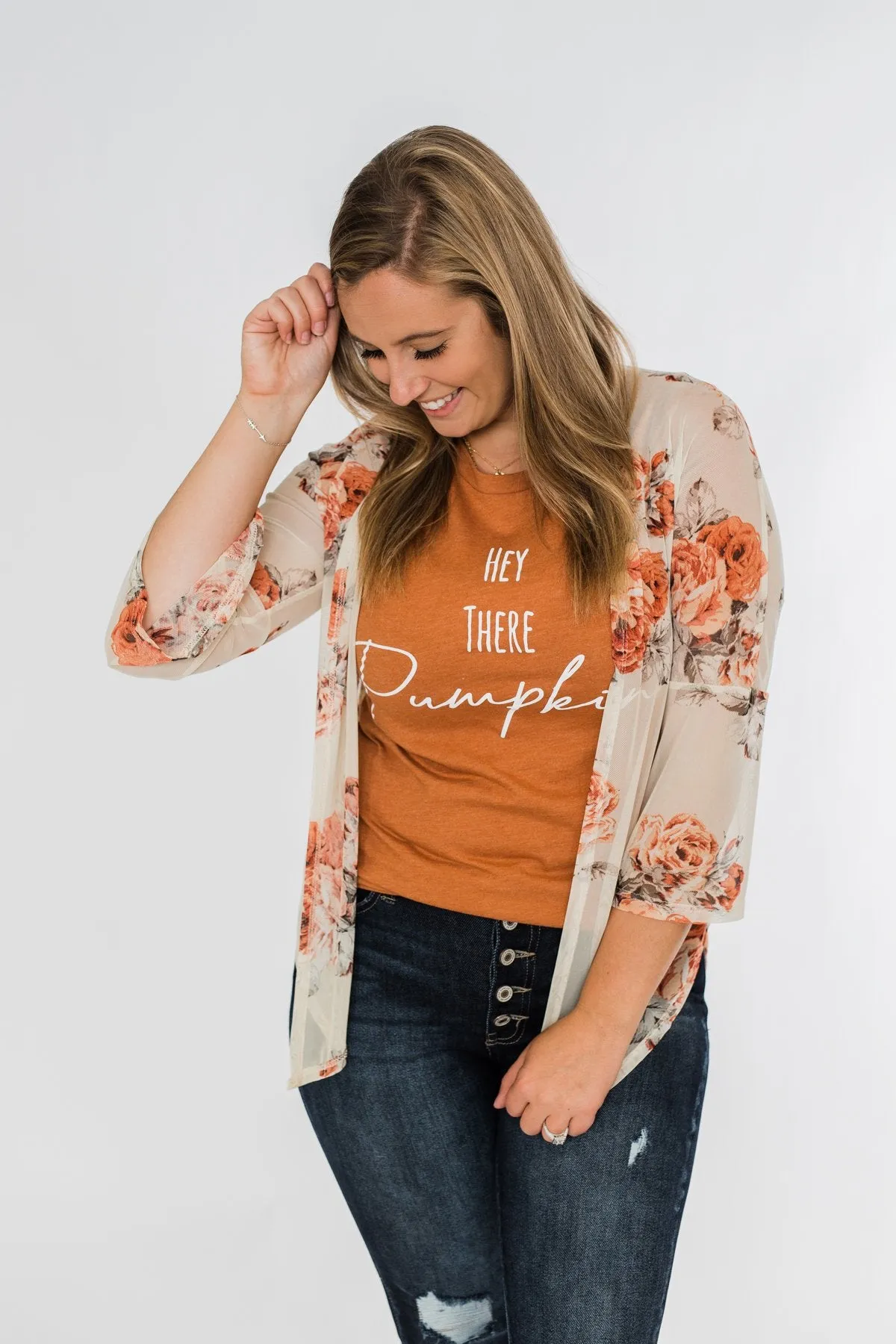 Hey There Pumpkin Graphic Tee- Copper