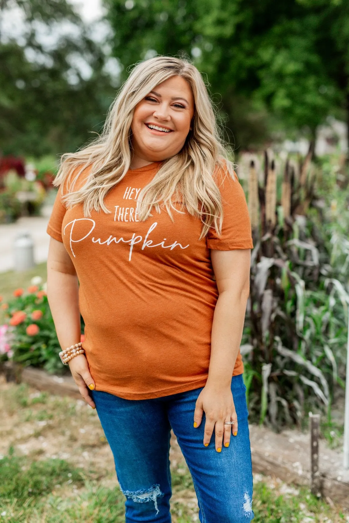 Hey There Pumpkin Graphic Tee- Copper