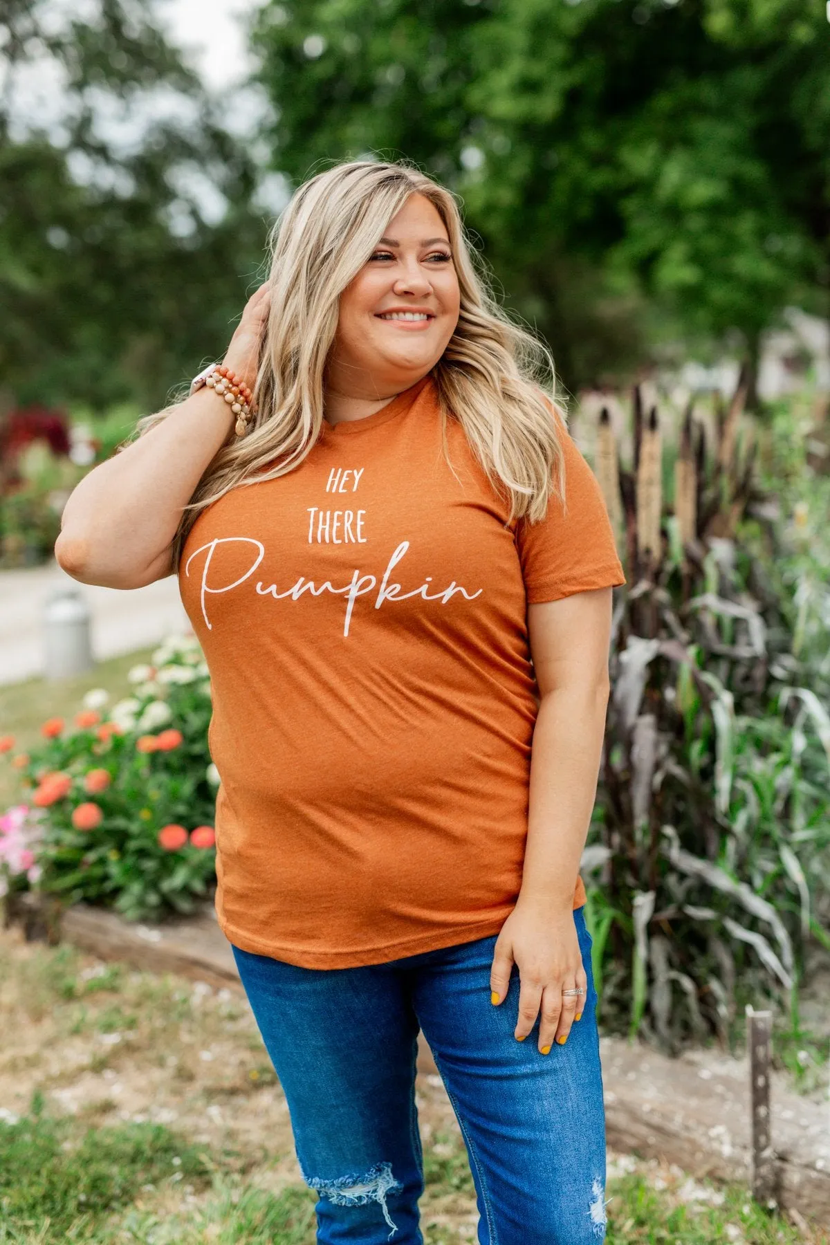 Hey There Pumpkin Graphic Tee- Copper