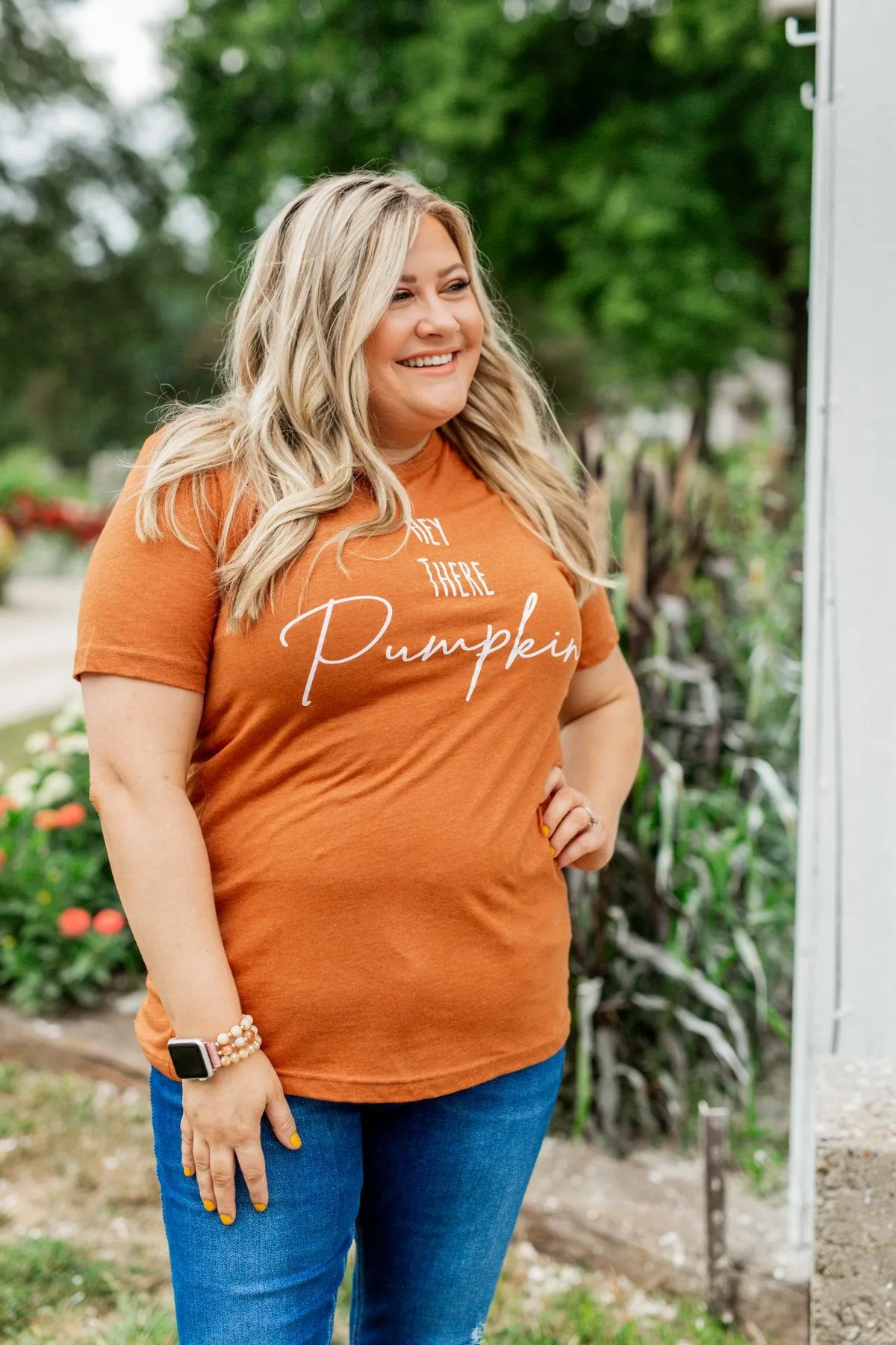 Hey There Pumpkin Graphic Tee- Copper