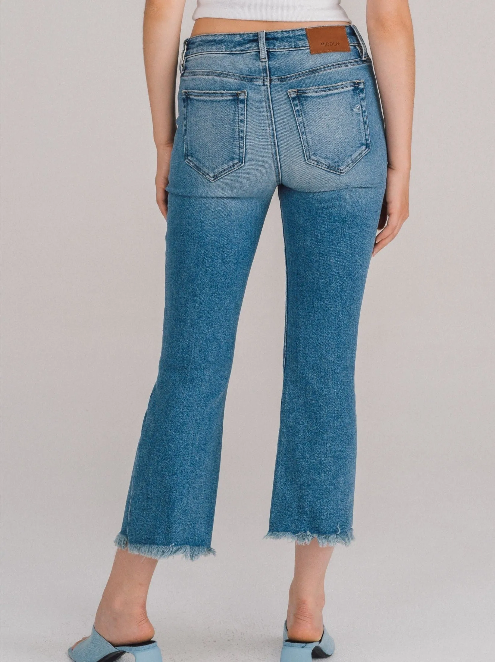 Hidden Jeans :  Happi High Rise Crop Flare