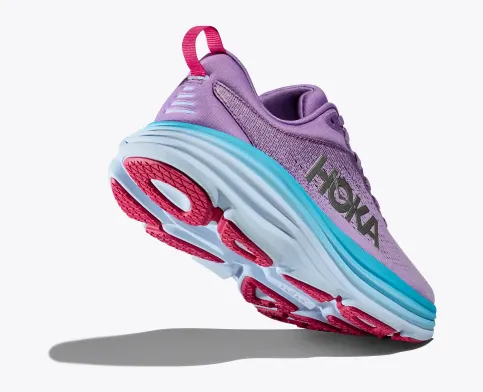 Hoka Women’s Bondi 8 Athletic Shoes-Chalk Violet/Pastel Lilac