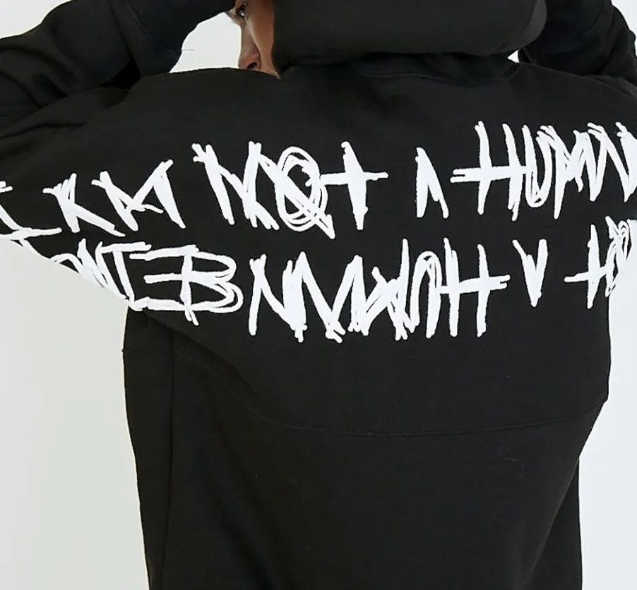 I AM NOT A HUMAN BEING  |Unisex Street Style Short Sleeves Hoodies