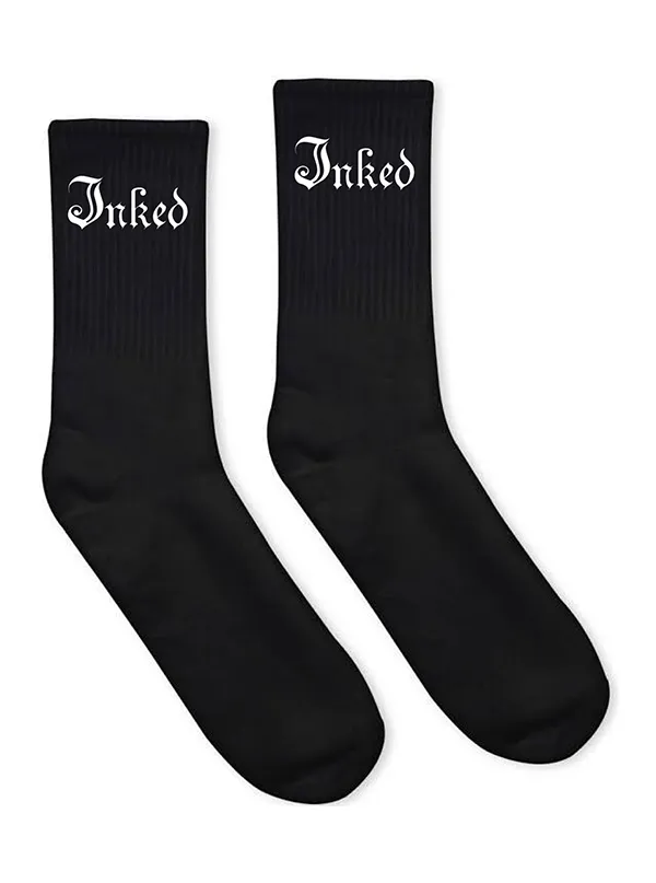 Inked Logo Crew Socks