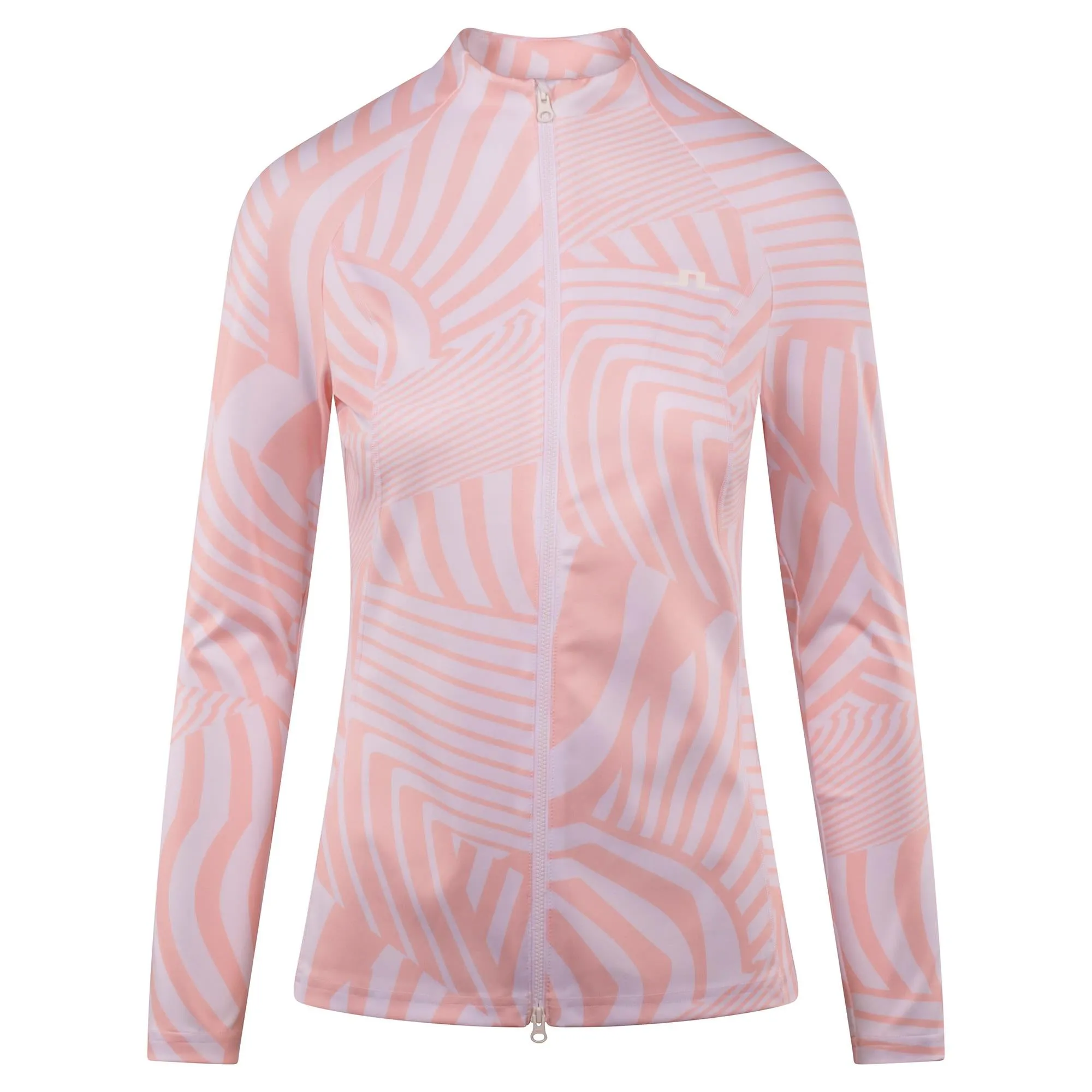 J Lindeberg June Print Ladies Golf Mid Layer Dazzle Wave Rose