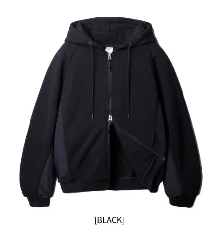 Jemut  |[JEMUT]★BLEND CURVE OVERFIT HEAVY HOOD ZIP-UP