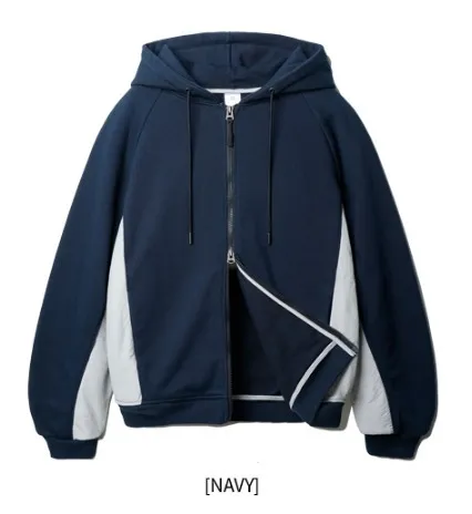 Jemut  |[JEMUT]★BLEND CURVE OVERFIT HEAVY HOOD ZIP-UP