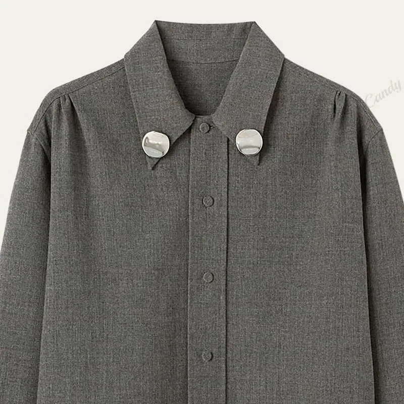 Jil Sander  |Button-down Wool Blended Fabrics Long Sleeves Plain