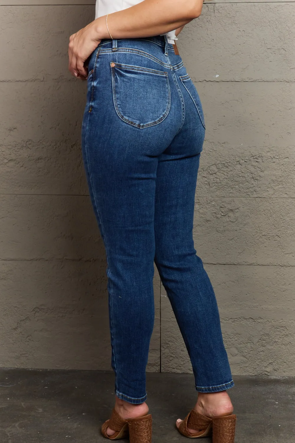 Judy Blue Taylor High Waist Shield Back Pocket Slim Fit Jeans