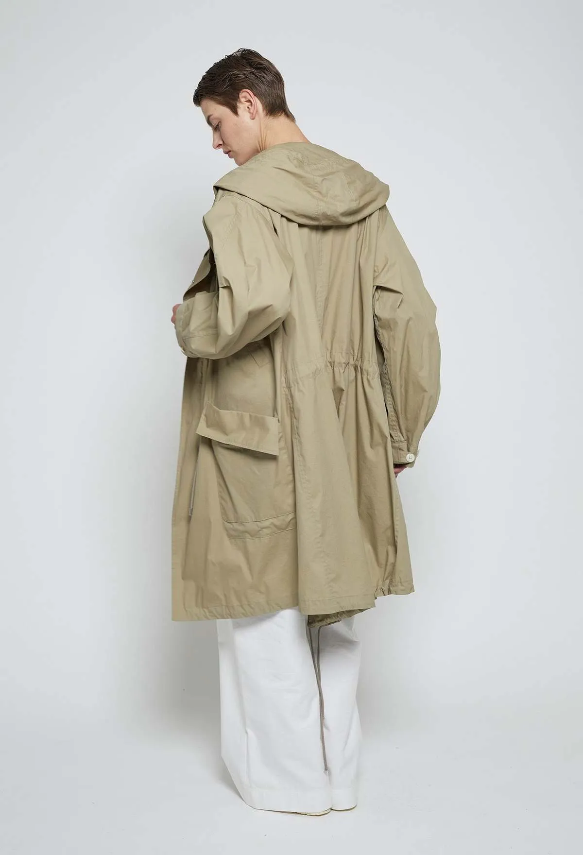 Julia Jentzsch Billie Light Technical Outerwear Hooded Military Style Parka - Dark Beige