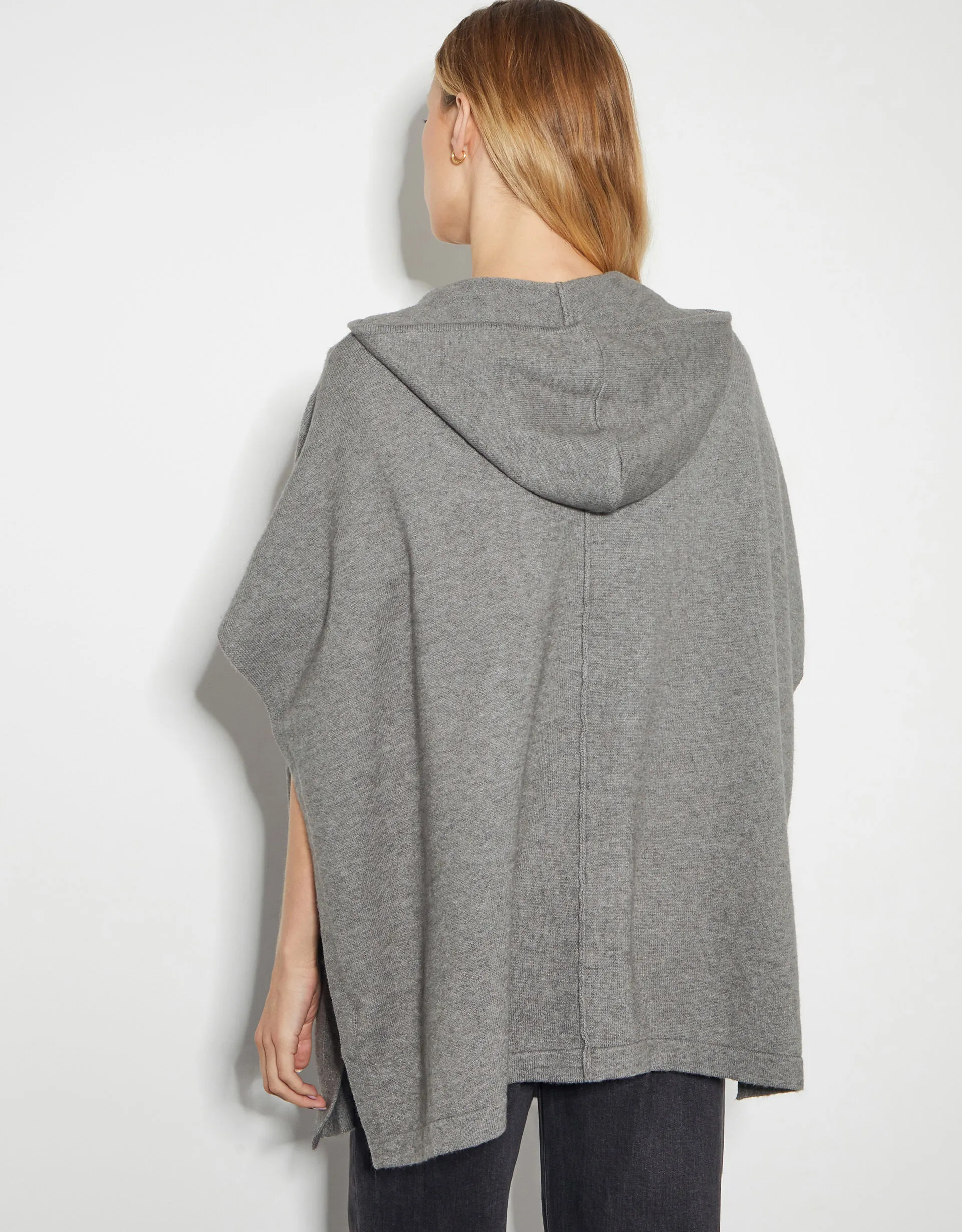 Knit Poncho Hoodie