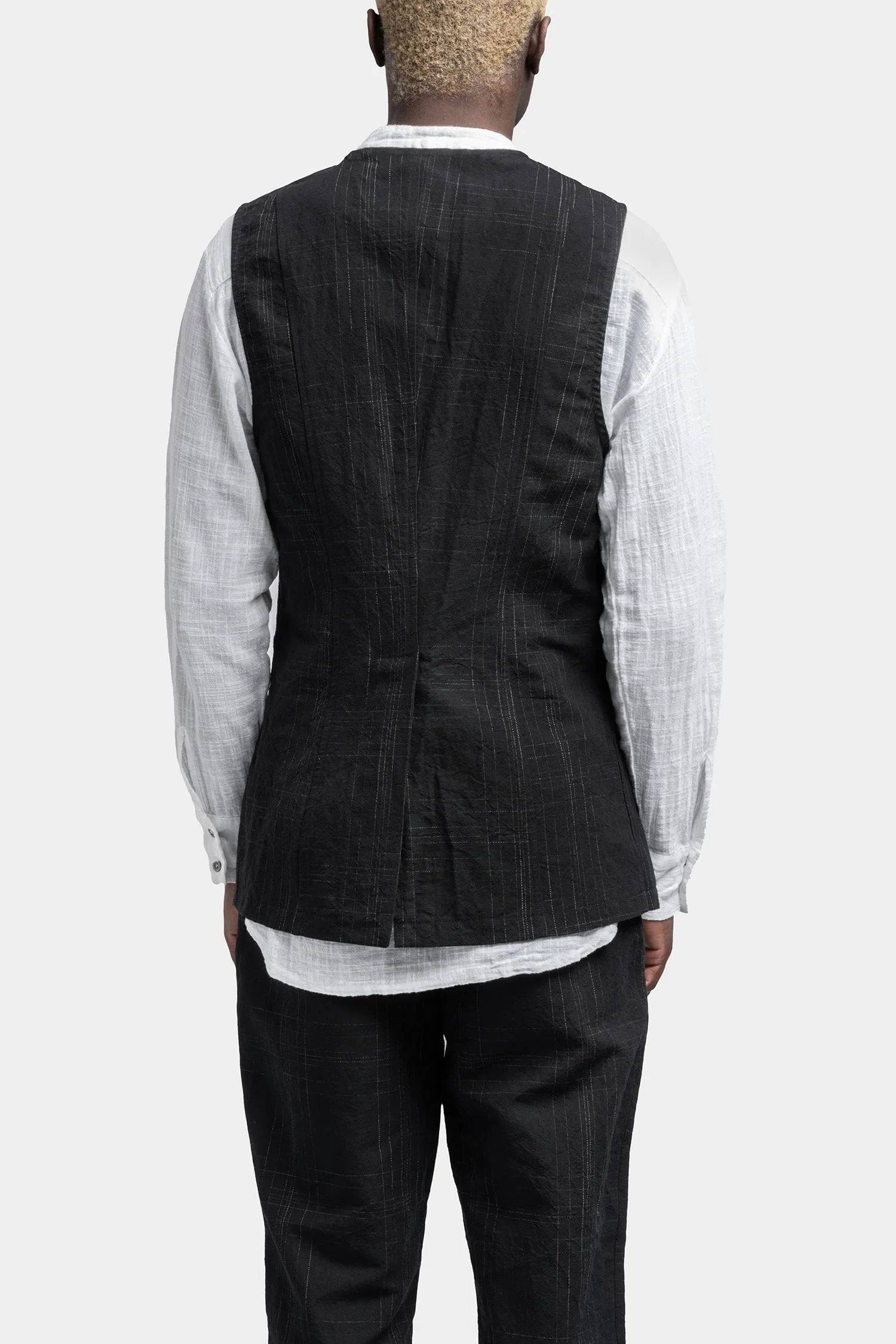 Linen blend gilet