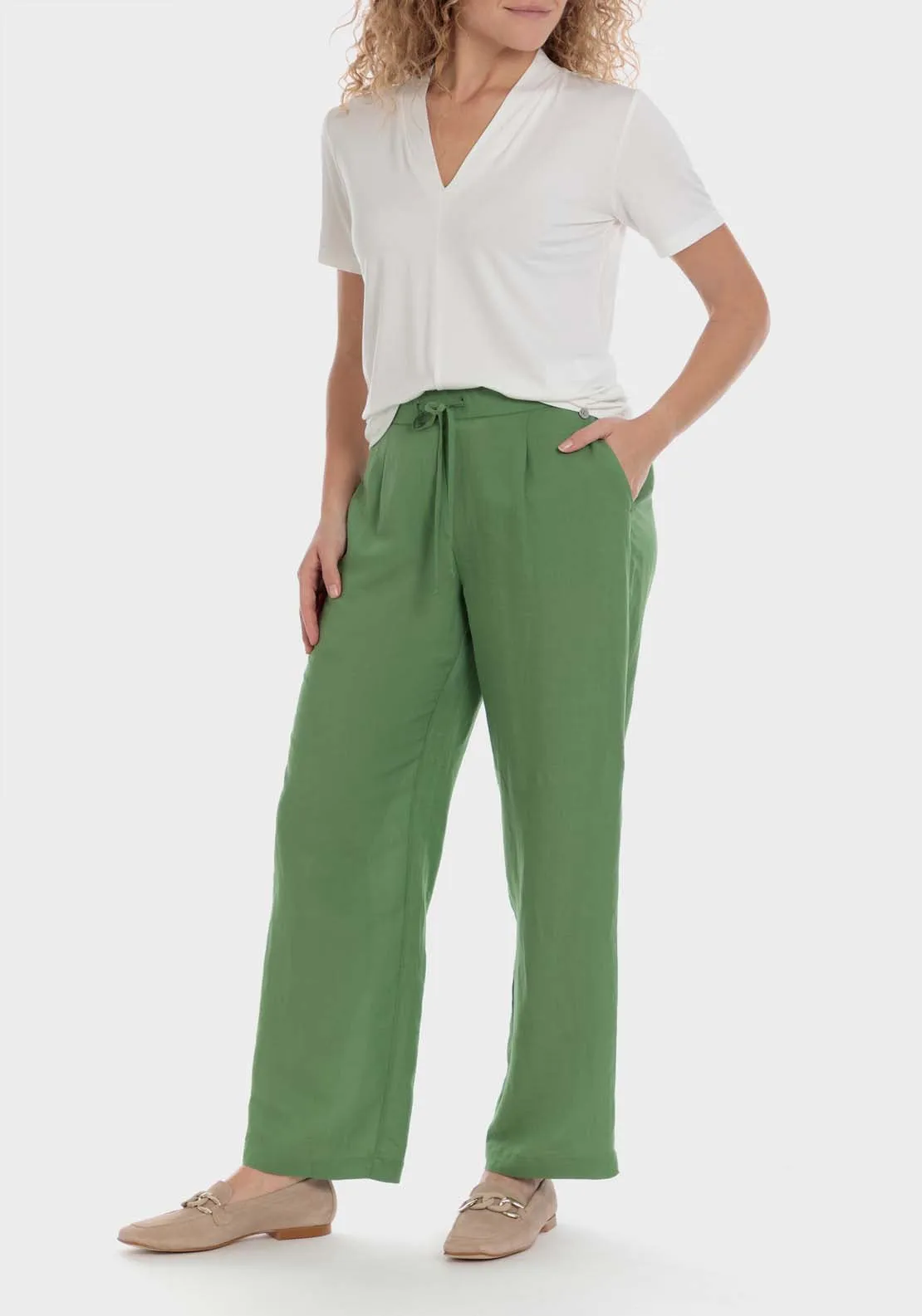 Linen Trousers - Green