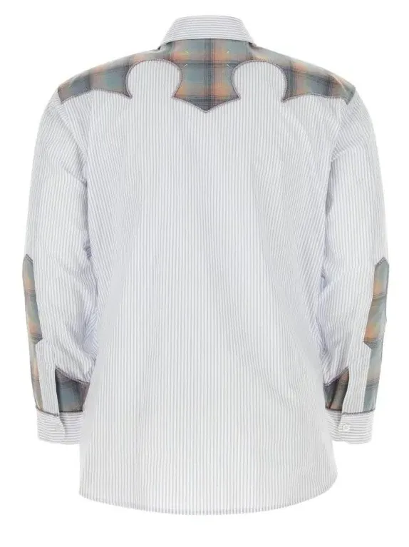 Maison Margiela  |Button-down Stripes Other Plaid Patterns Long Sleeves Cotton