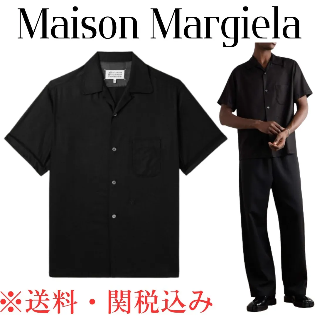 Maison Margiela  |Button-down Unisex Street Style Short Sleeves Logo Designers