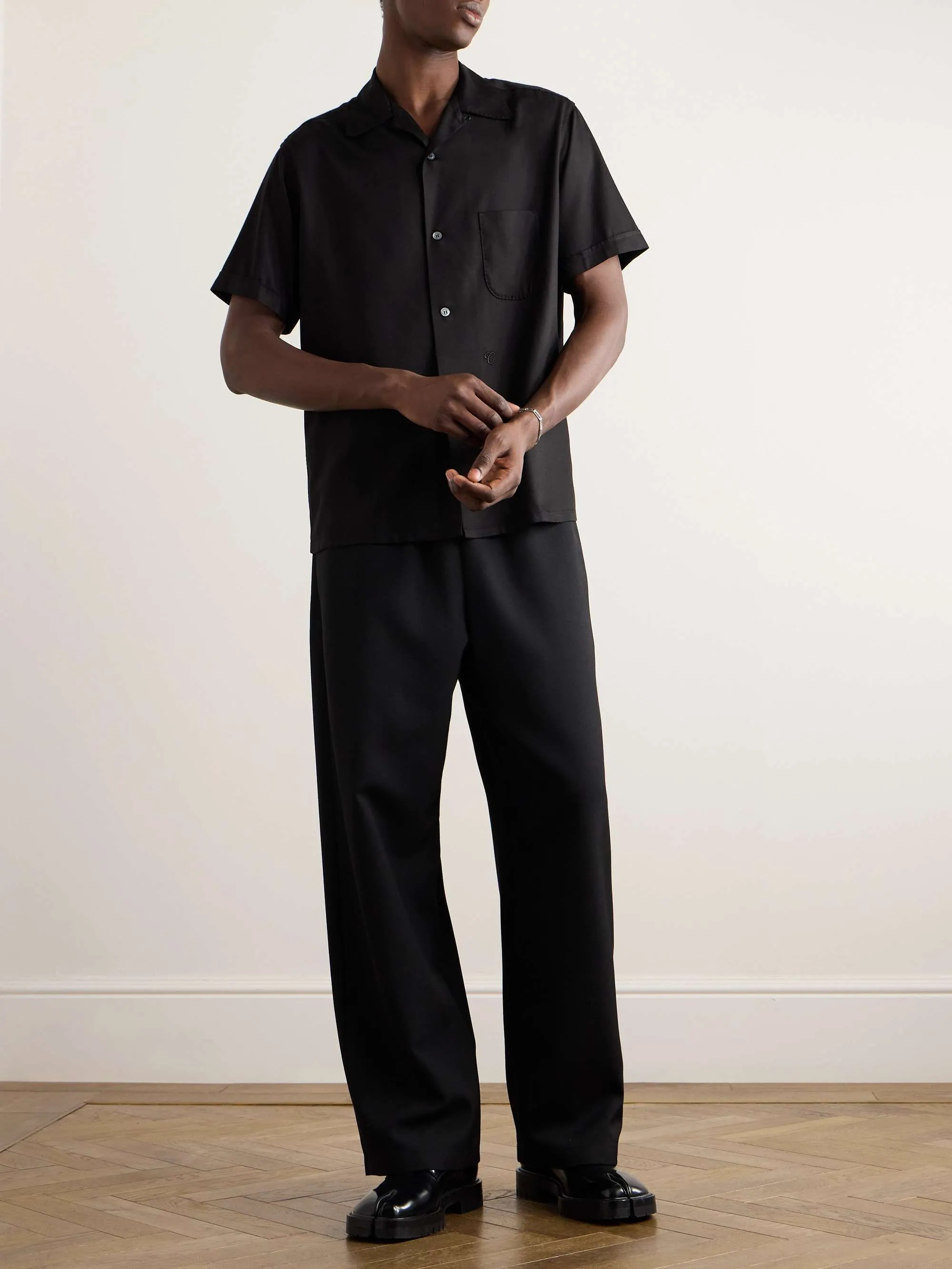 Maison Margiela  |Button-down Unisex Street Style Short Sleeves Logo Designers