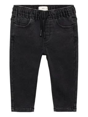 Mango Younger Boys Elasticated Waist Jeans - Black