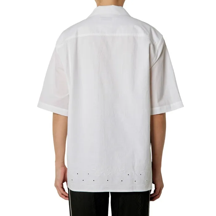 MARINE SERRE  |Button-down Street Style Plain Cotton Short Sleeves Logo