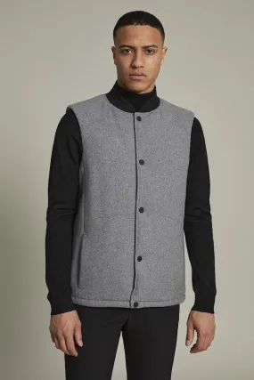 Matinique MAbeaton Wool Vest in Light Grey Melang