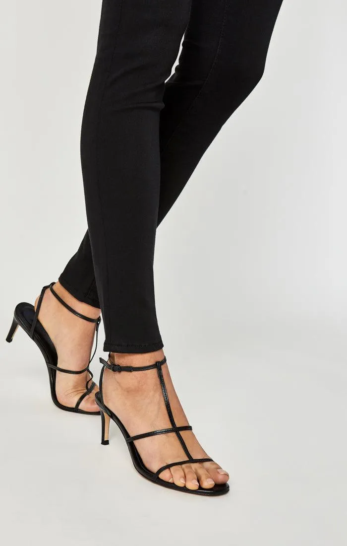 Mavi Jeans Adriana Mid Rise Skinny in Black Gold