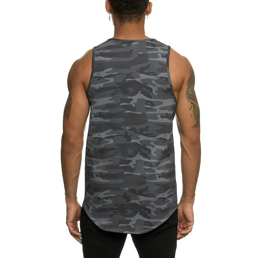 Men Camouflage Sport Tank Top Men